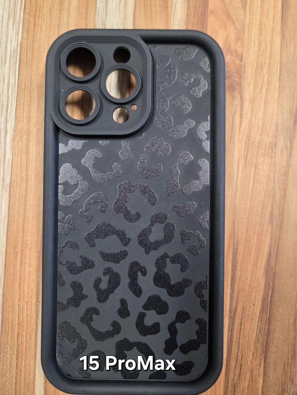 Black Leopard Pattern Phone Case for iPhone 15 Pro Max